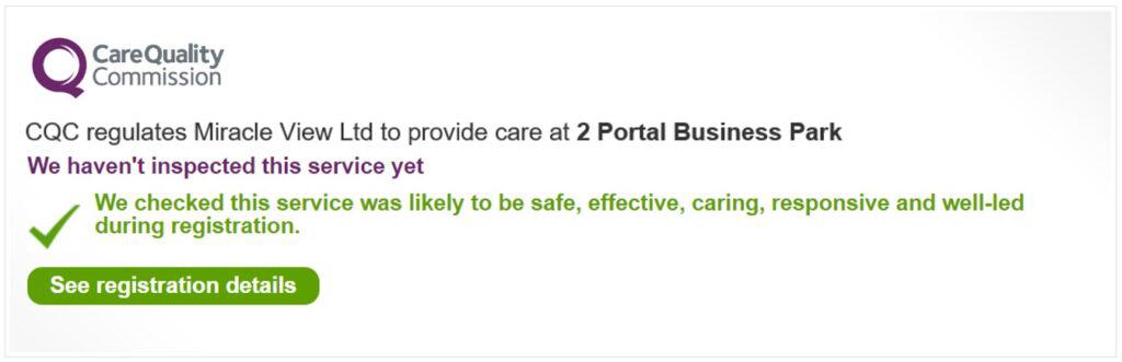 Miracle View Pregnancy Scans registered with and Regulated by CQC Care Quality Commission