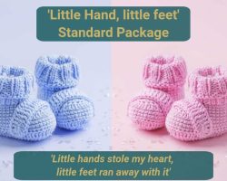pink and Blue baby booties signifying Gender Scan or Sexing Scan from 15 weeks pregnancy onwards